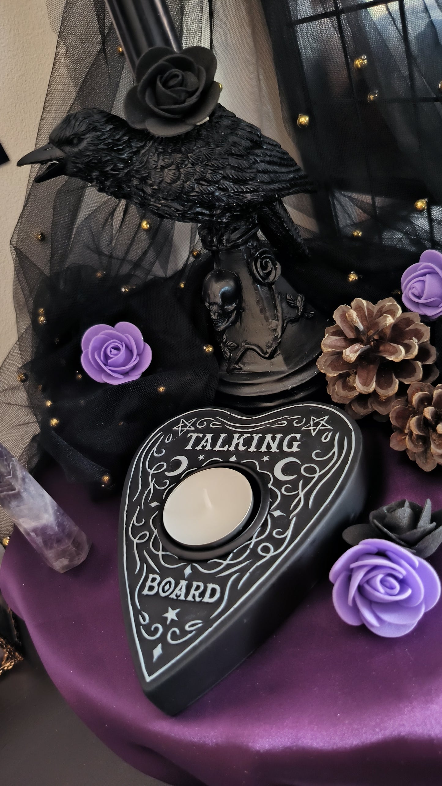 Bougeoir " Ouija " pour bougie chauffe-plat