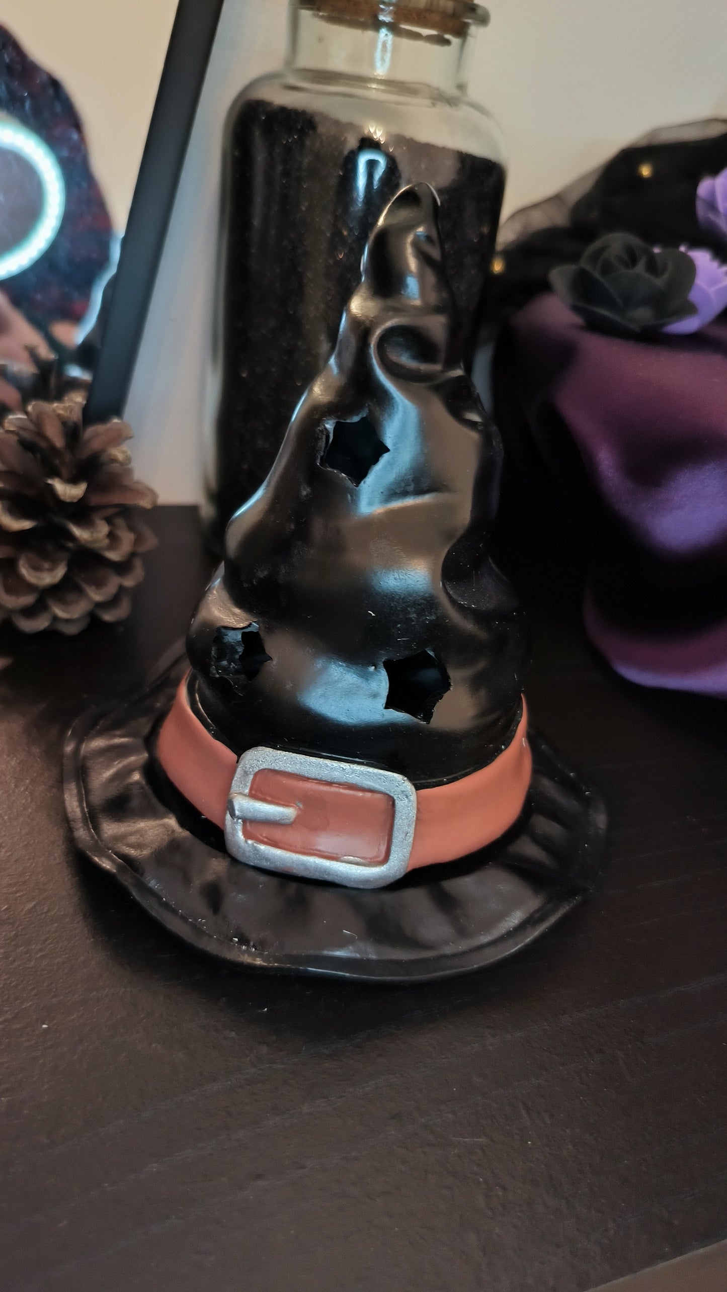 Brûleur à encens chapeau de sorcière
