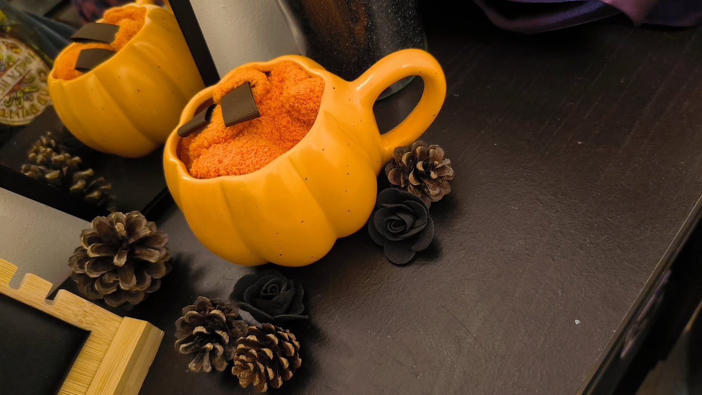 Ensemble mugs et chaussettes - citrouille