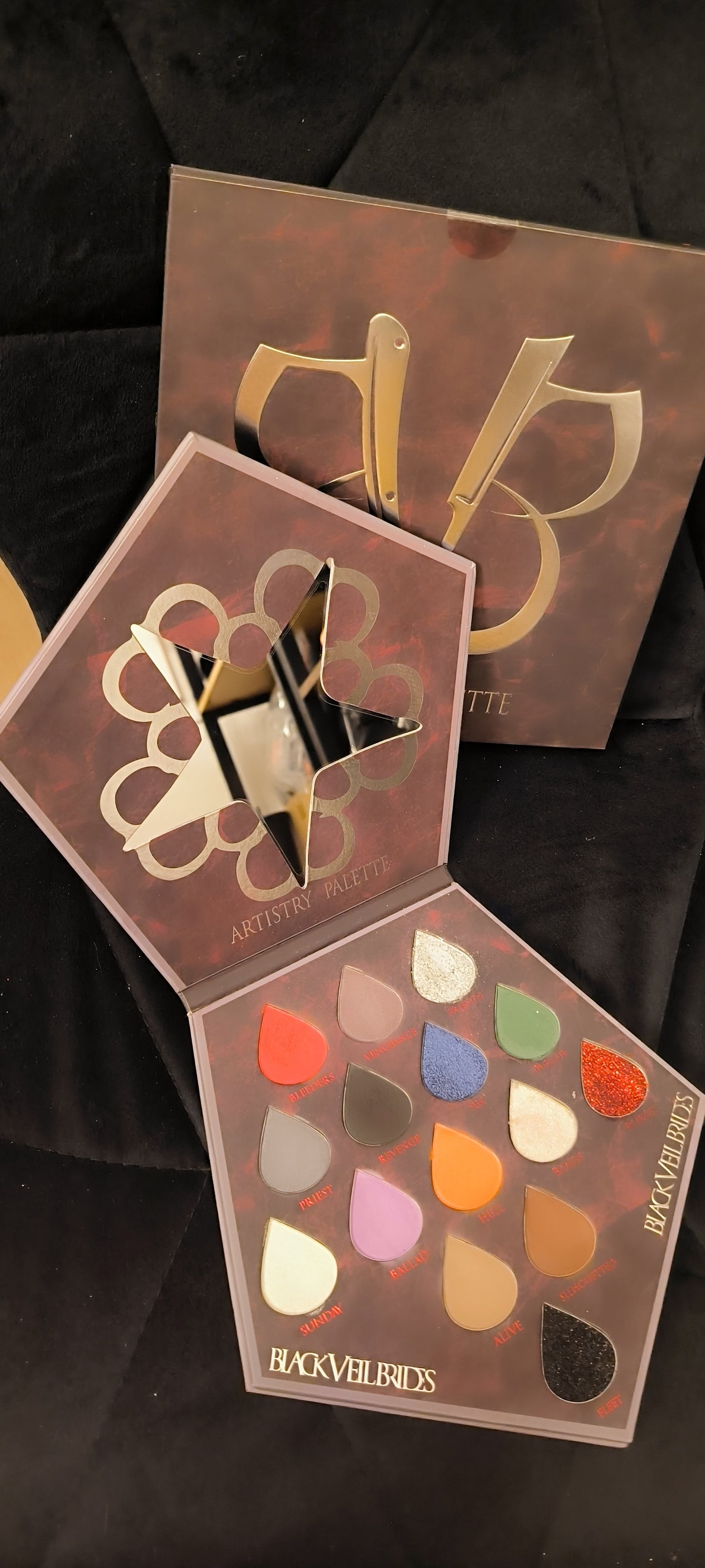 Black Veil Brides BLEEDERS Artistry Palette - Officially licensed Black Veil Brides™ products for Curst™ Kosmetics.
