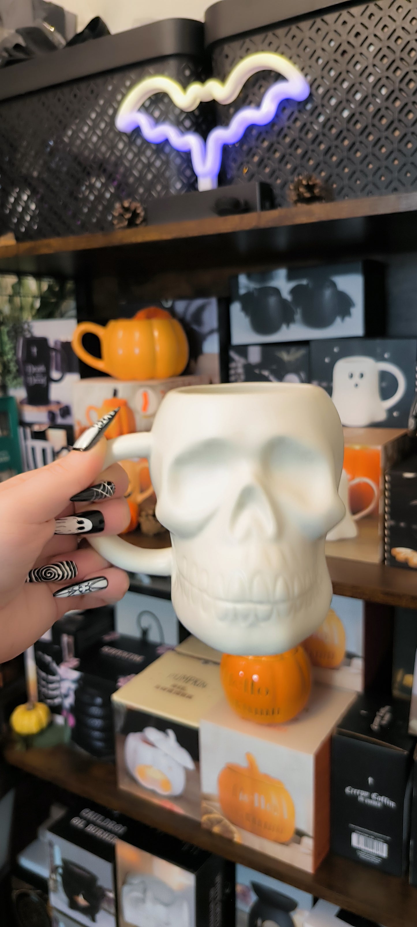 Mug tête de mort blanc