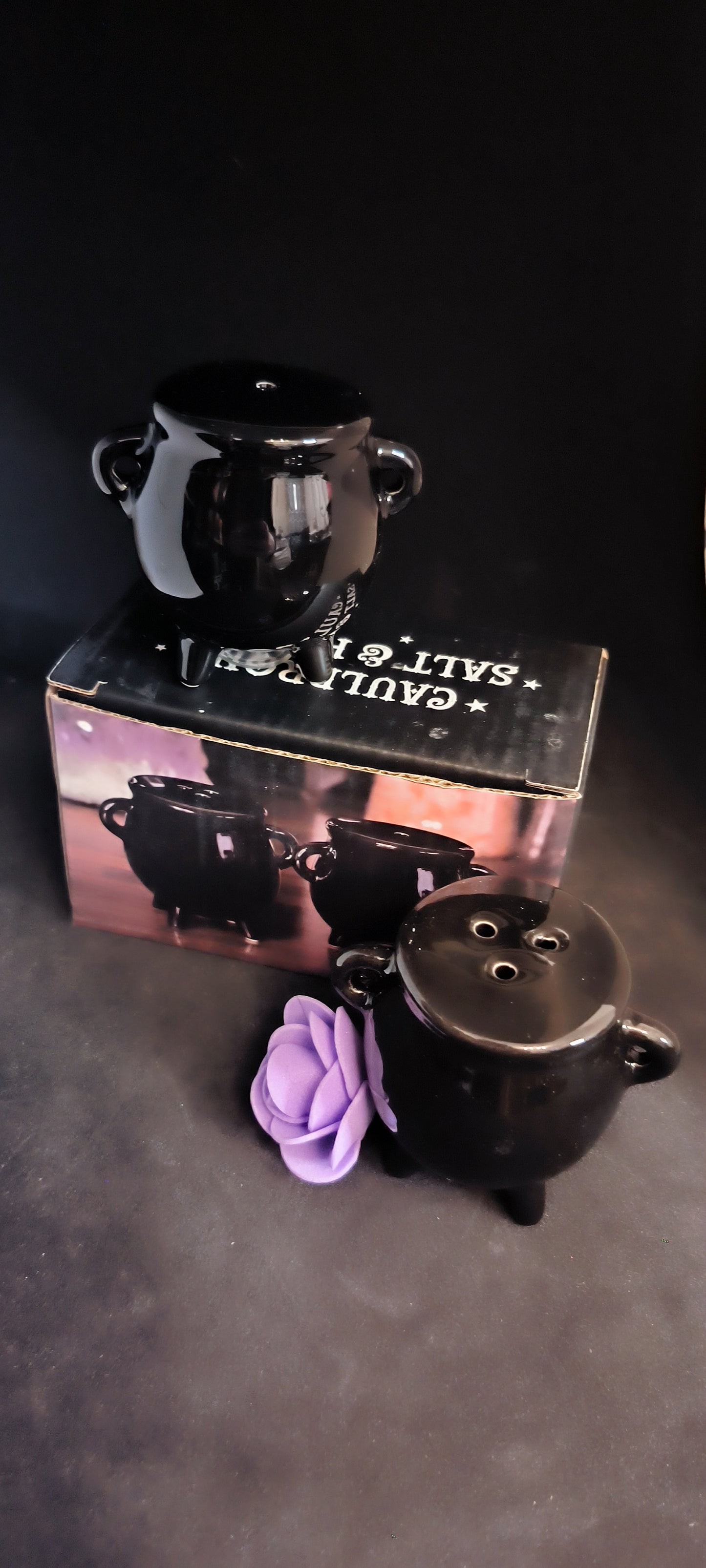 Ensemble sel et poivre chaudron