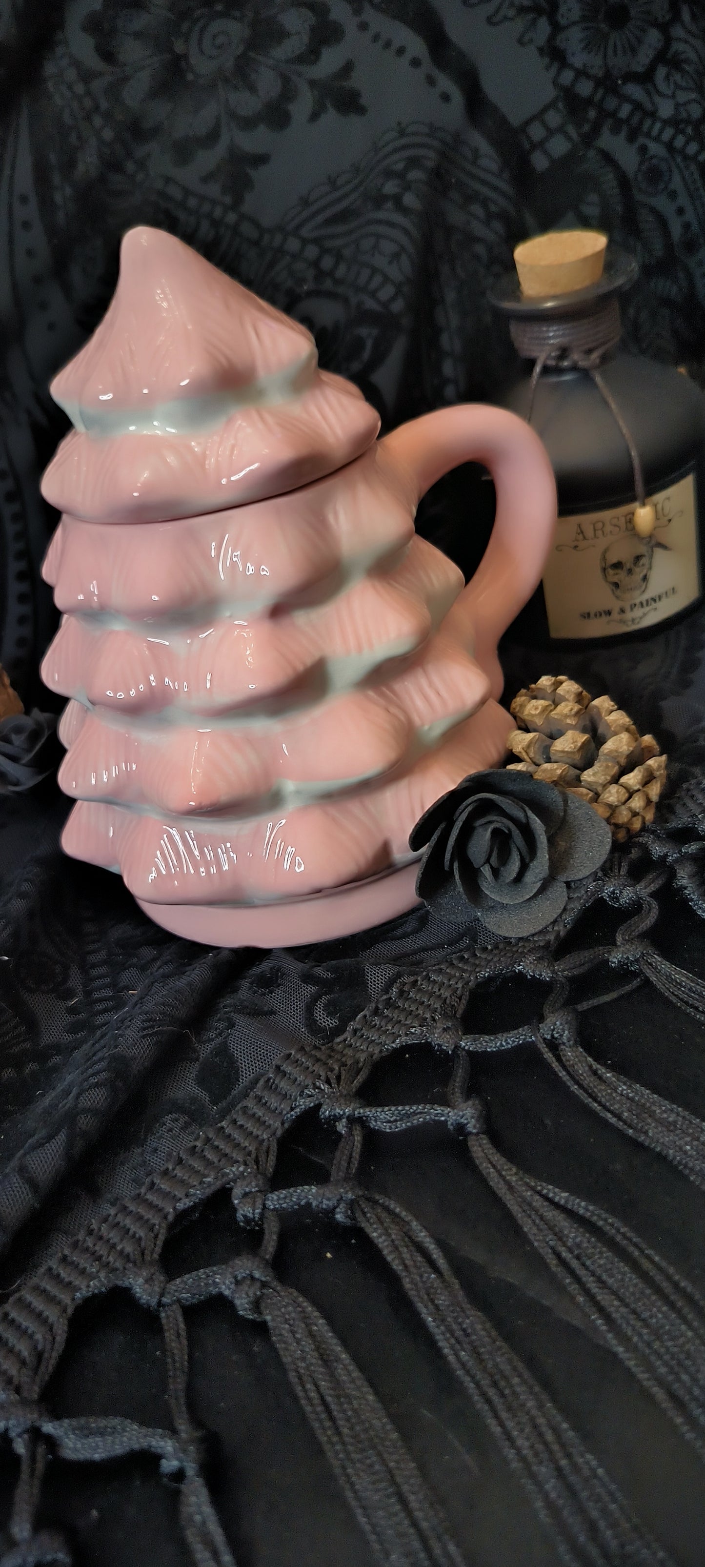 Mug sapin de Noël rose