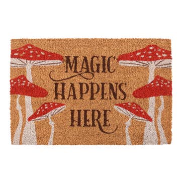 Paillasson champignon " Magic Happens Here "