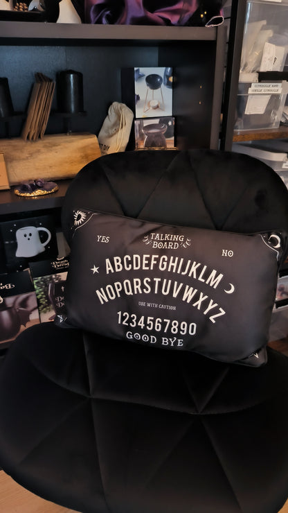 Coussin Rectangulaire Planche de ouija Noir et Blanc