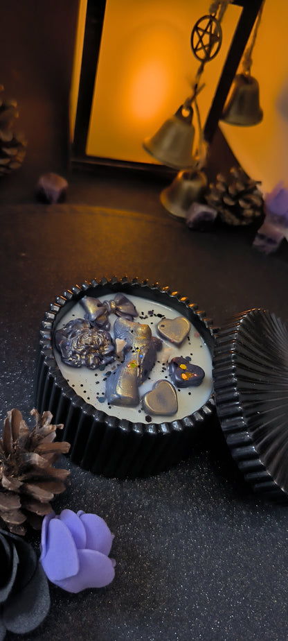 Bougie Gold obsession - Pot jesmonite