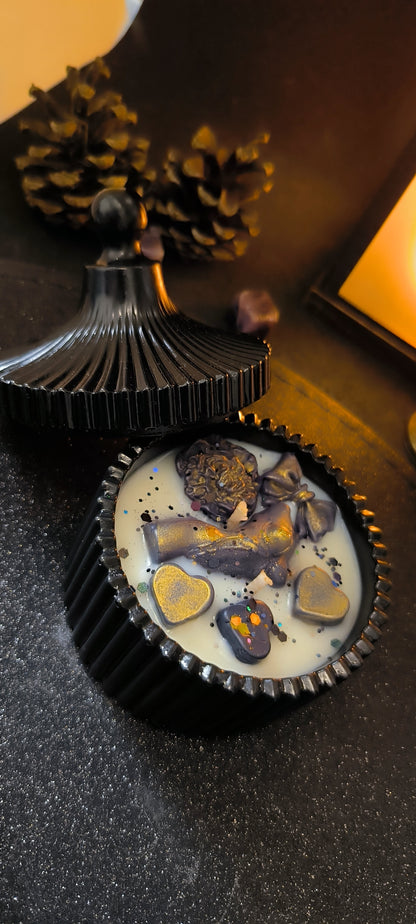 Bougie Gold obsession - Pot jesmonite