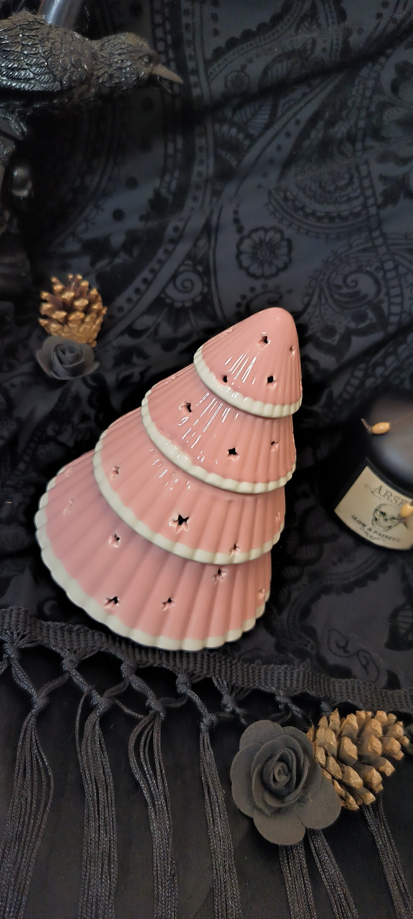 Brûleur  sapin de Noël rose